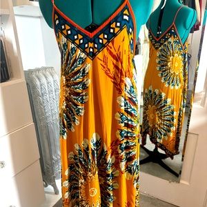 One size multi colored summer dress